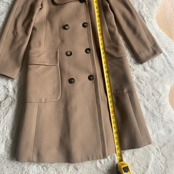 Authentic Burberry wool cashmere jacket coat beige tan sz 6 - Picture 3 of 13
